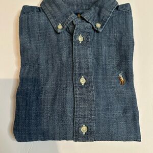 Polo by Ralph Lauren Kids Blue Denim Button Down Shirt
